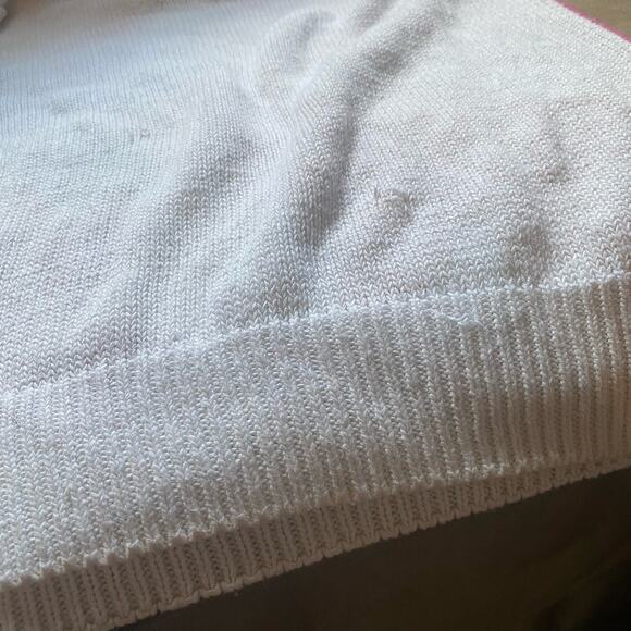 Janine Vintage Hand Knit Floral Embroidered Short Sleeve Sweater Pullover - Picture 7 of 8